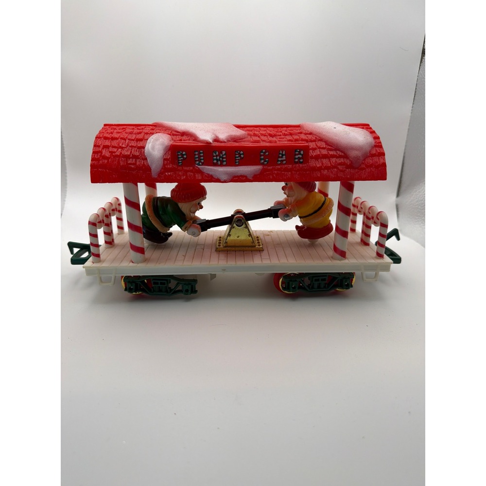 New Bright Holiday Express Christmas Elf Pump Car G Scale Animated Train Car